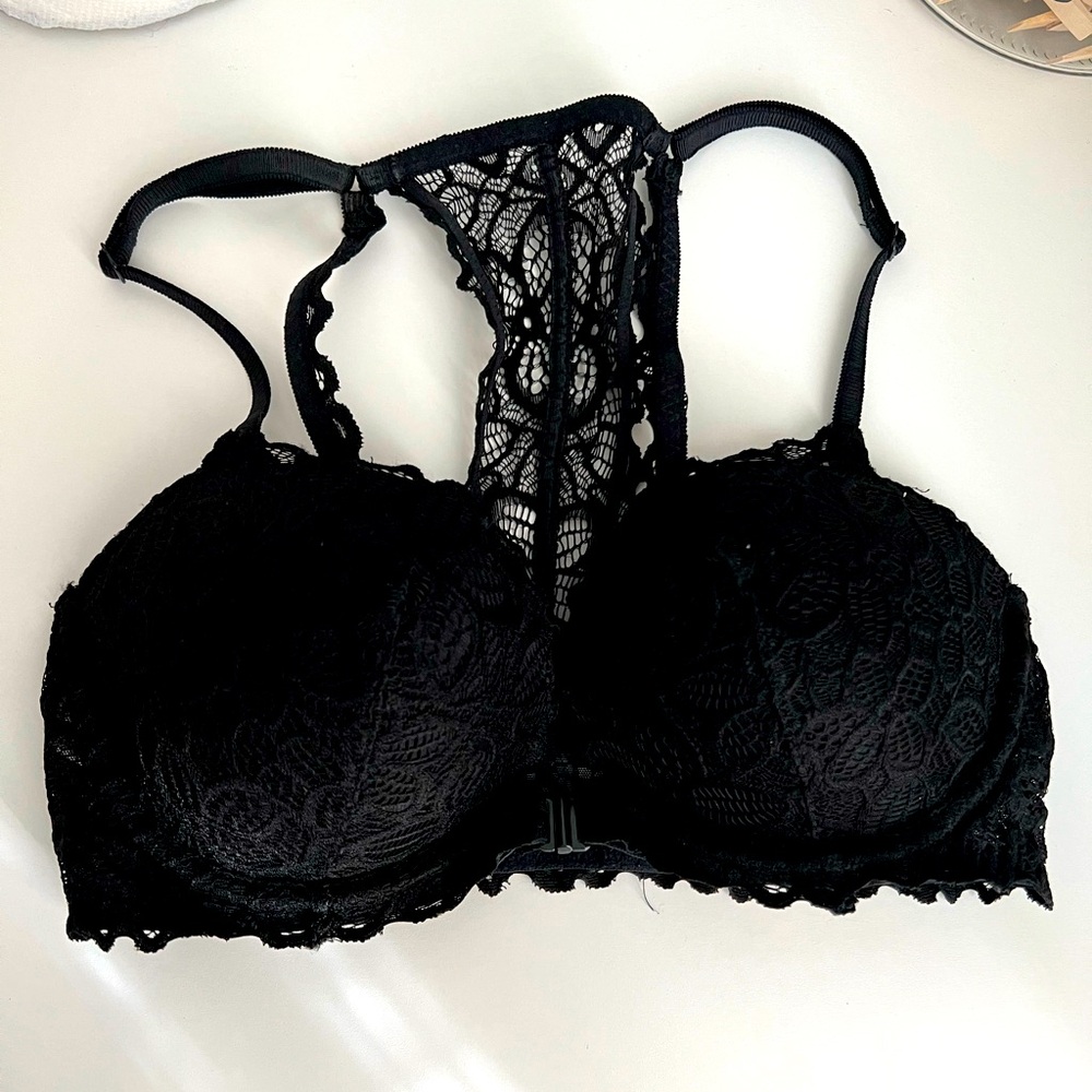 Victoria’s Secret PINK date racerback Black Lace Bra bralette